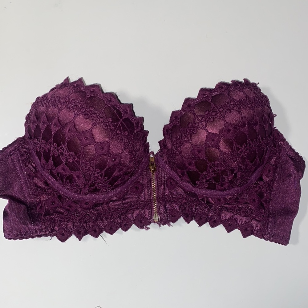 Adorable lingerie - push up bra with zipper & removable straps - Picture 5 of 7